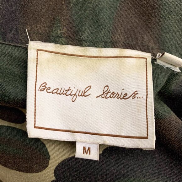 Anthropologie Beautiful Stories Patchwork Camo Utility Jacket Size Medium - Picture 6 of 16